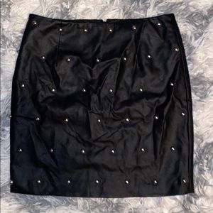 Feather skirt with silver studs